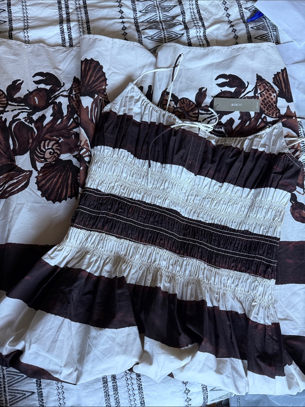 J. Crew Reverie dress in lobster & seashell print